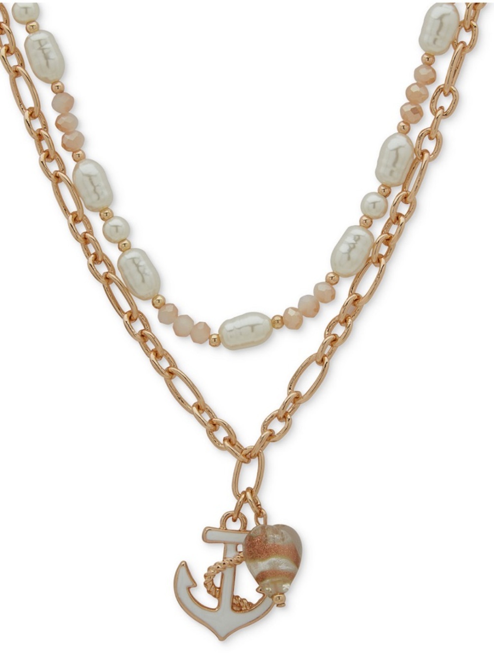 Lonna and Lilly Gold-Tone Sea Life Layered Pendant Necklace, 16" + 3" extender